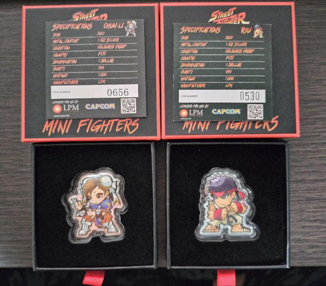 2021年　ストリートファイター銀貨　リュウ 春麗