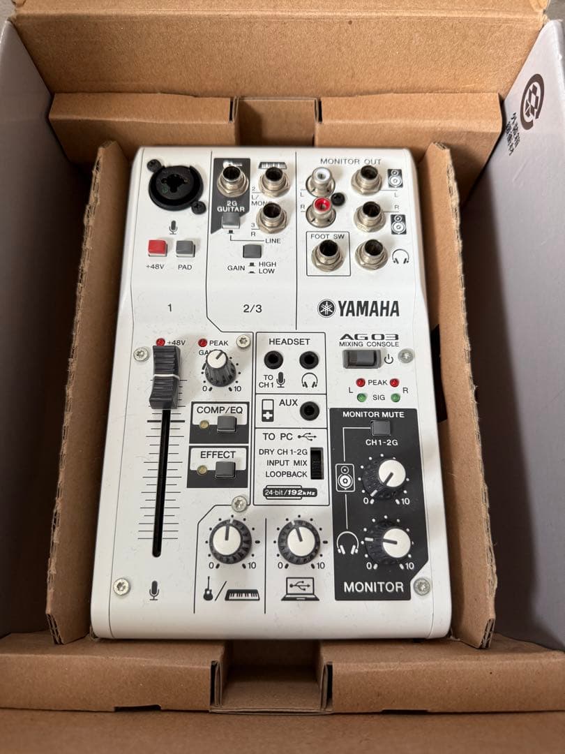 ヤマハ YAMAHA AG03 ミキシングコンソール　ミキサー YAMAHA（ヤマハ） AG03 MK2 White（ホワイト） 配信用ミキサー