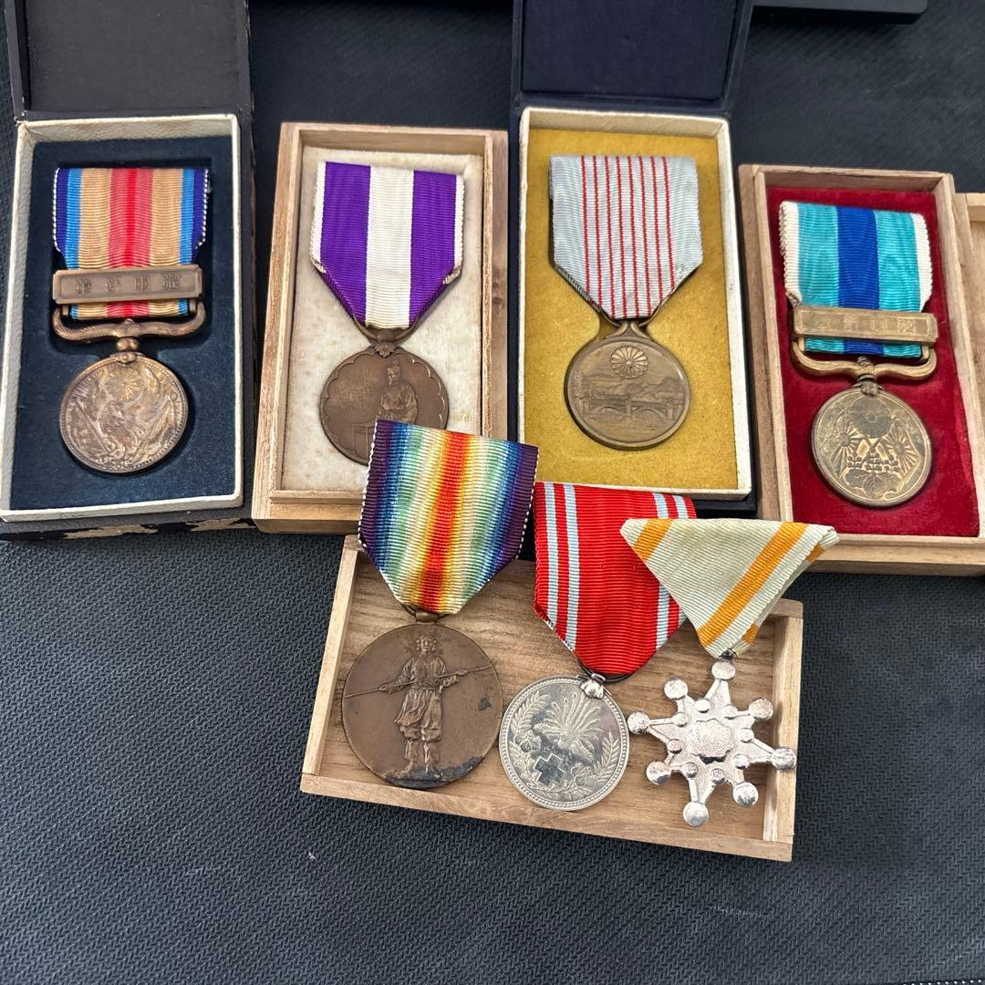 勲章 記章 7点セット 軍装 Yahoo!オークション -「明治三十七八年従軍記章」の落札相場・落札価格